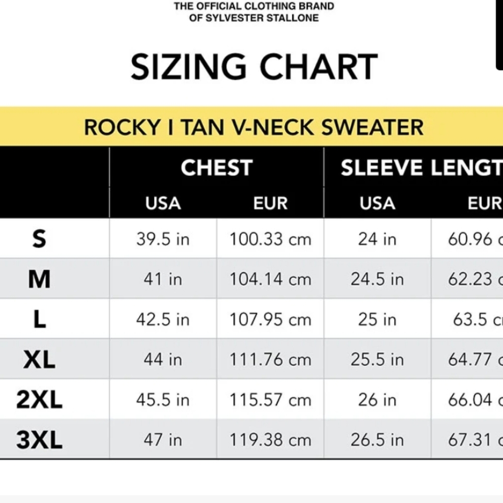 Sly Stallone Shop Rocky V Neck Sweater - Picture 3 of 6